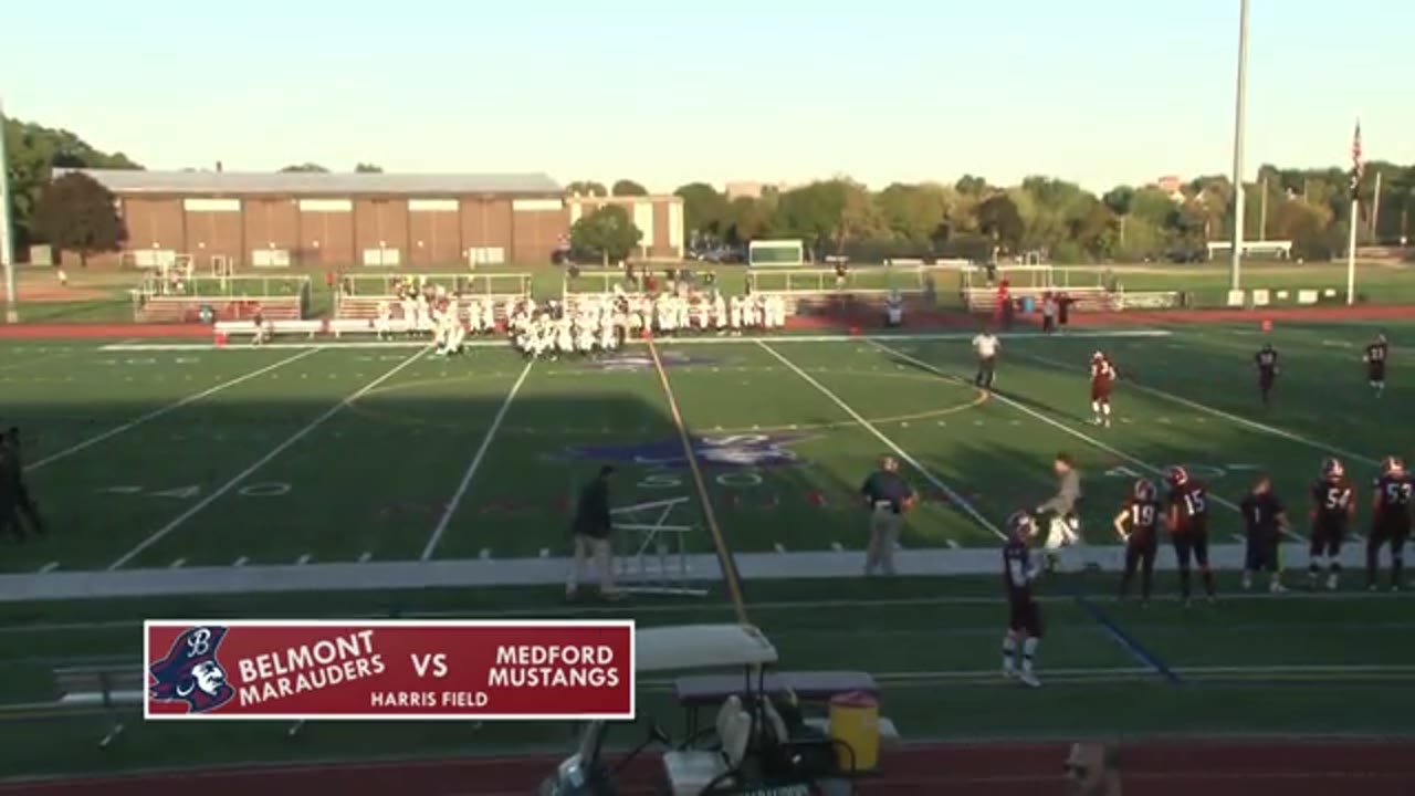 BHS Sports TV Presents: Varsity Boys Football - Belmont Marauders vs Medford Mustangs 09/09/16