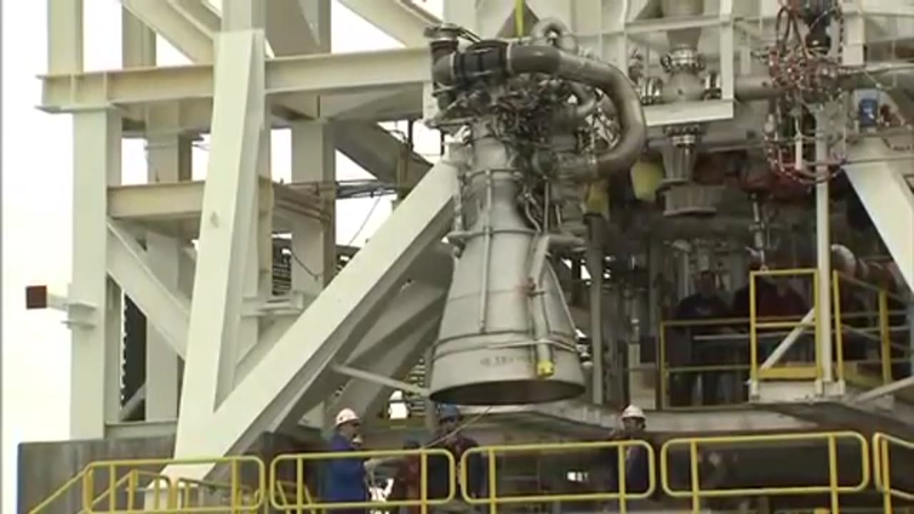 AJ26 Flight Engine Installed for Test Firing
