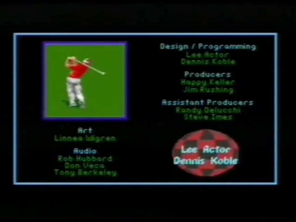 PGA Tour Golf II Sega Mega Drive PAL Gameplay