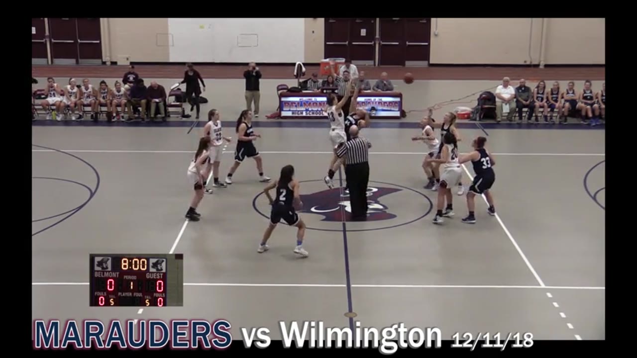 BHS Varsity Girls Basketball: Marauders vs Wilmington 12/11/18