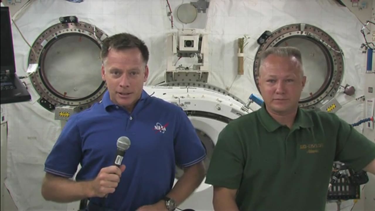 STS-135 Flight Day 8 In-Flight Media Event 01