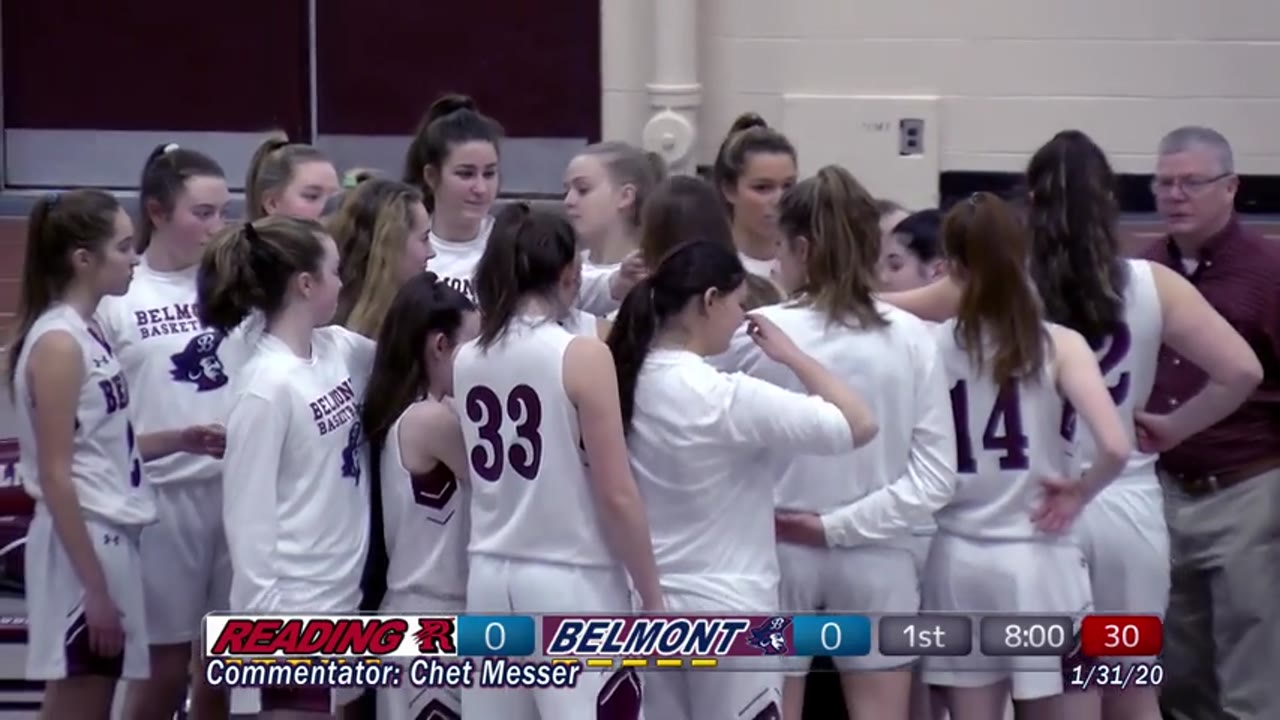 BHS Varsity Girls Basketball: Marauders vs Reading 01/31/20