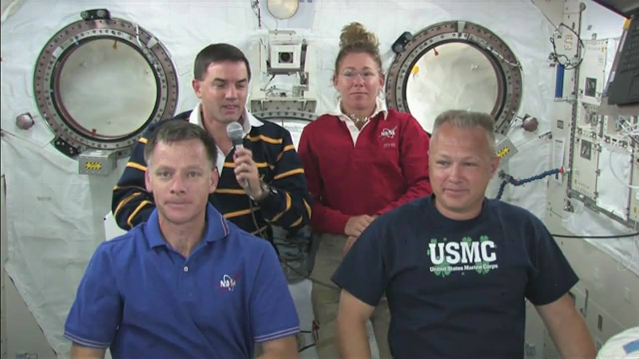 STS-135 Flight Day 7 In-Flight Media Event 02