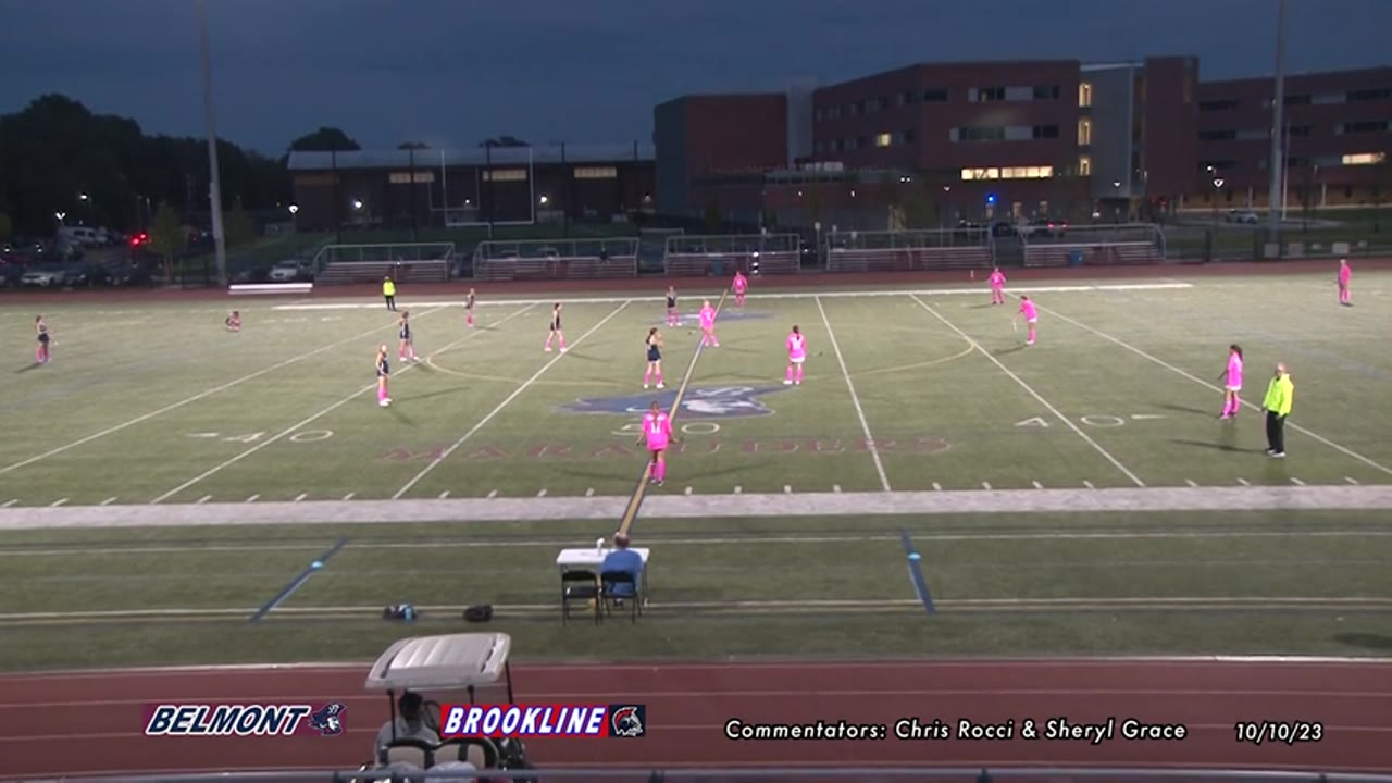 Belmont HS Girls Varsity Field Hockey: Marauders vs Brookline Warriors 10/10/23