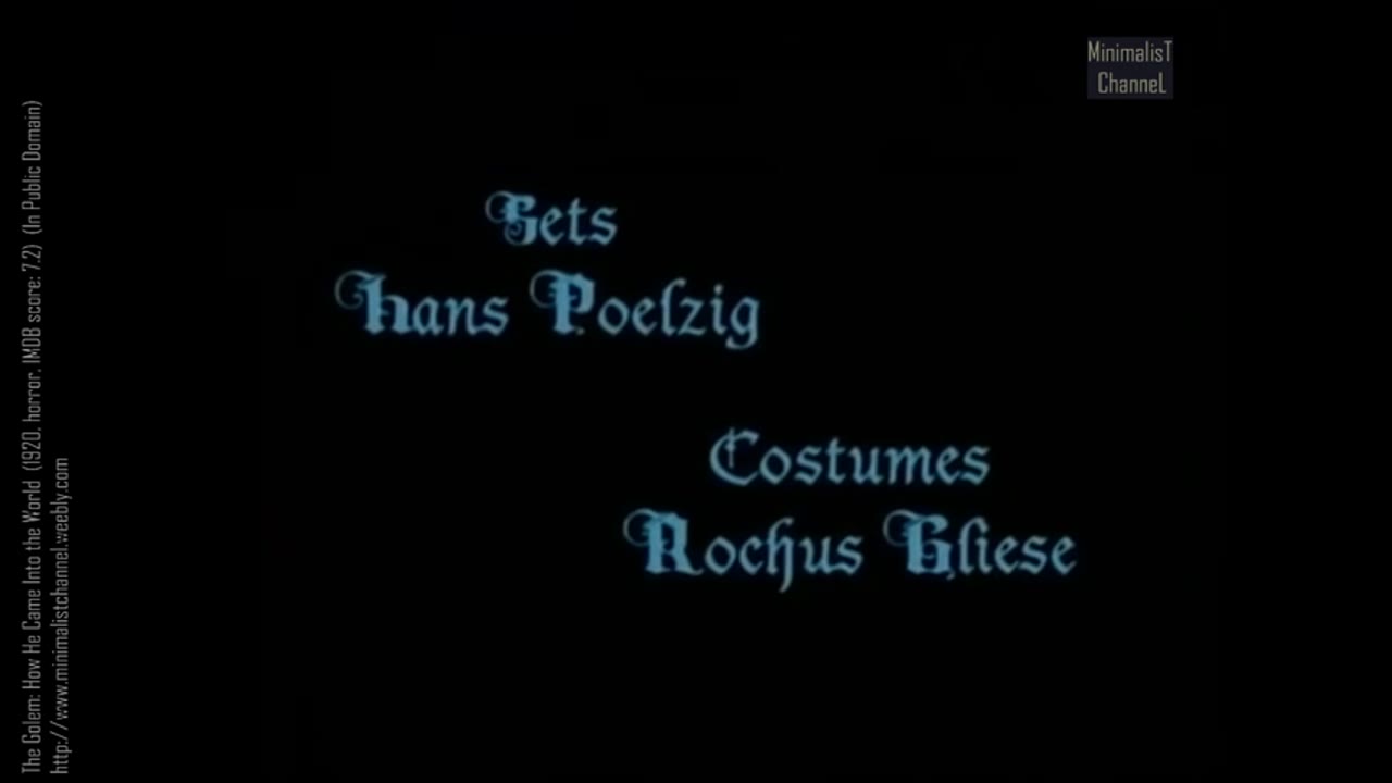 The Golem: How He Came into the World - Der Golem, wie er in die Welt kam (restored) (1920, German Expressionism, imdb s