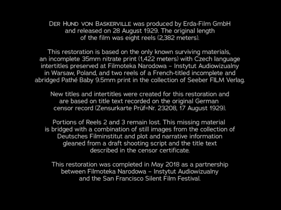 Der Hund Von Baskerville (1929)