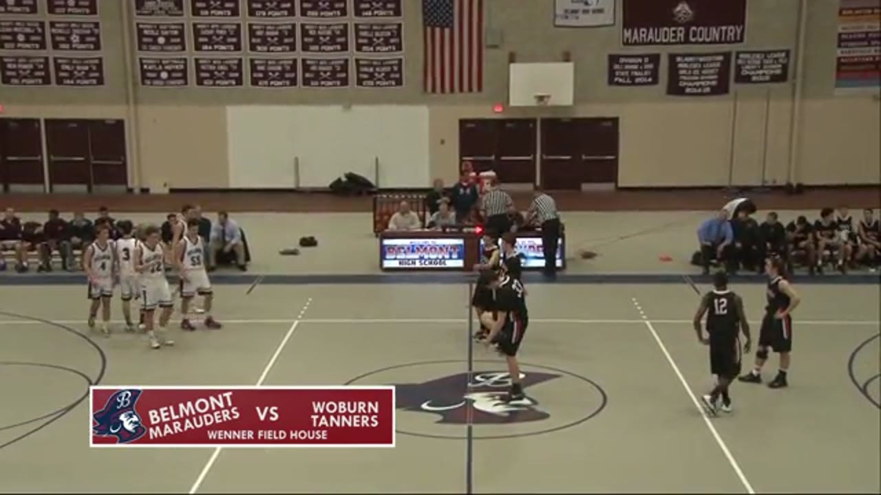 BHS Sports TV Presents: Varsity Boys Basketball - Belmont Marauders vs Woburn 01/05/16