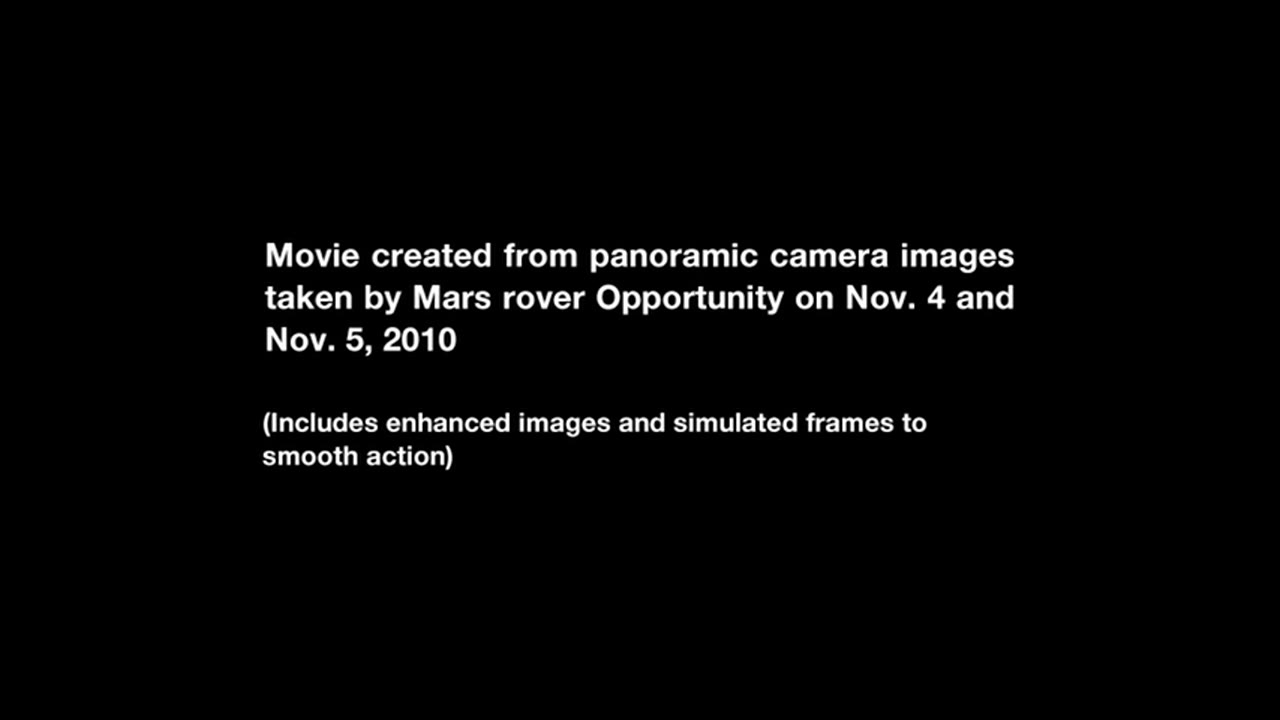 Movie from Mars: Sunset Watched by Opportunity, November 2010