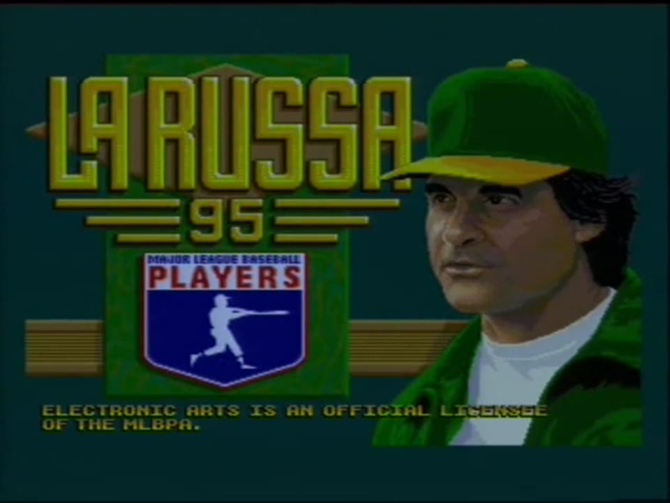 La Russa Baseball ' 95 Sega Mega Drive PAL Gameplay