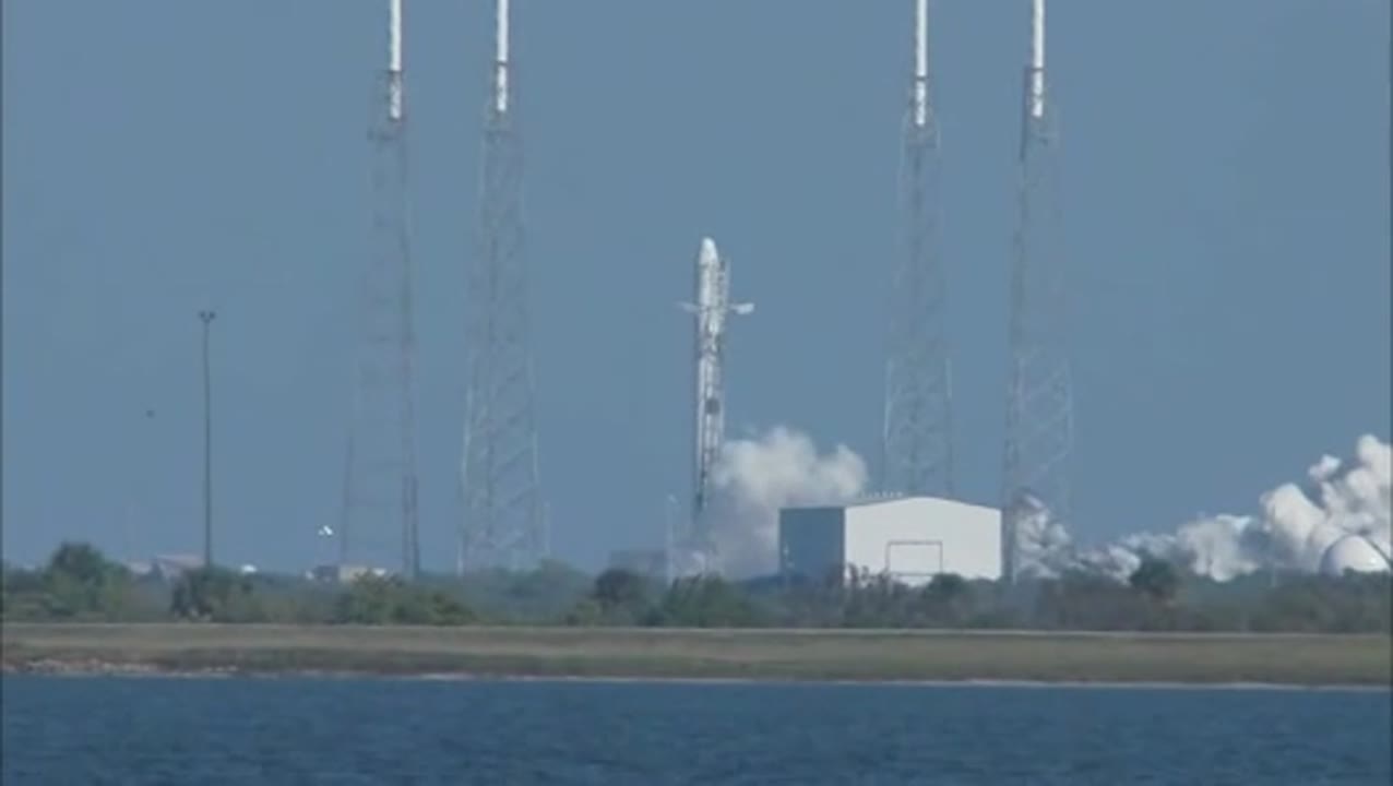 Space-X Launch's Falcon 9 on Demonstration Flight