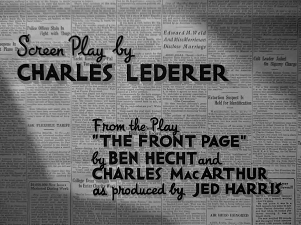 His Girl Friday (1940)