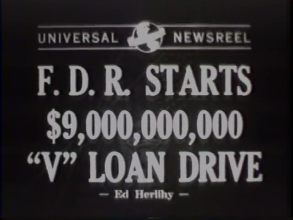 F.D.R. Starts $9,000,000,000 'V' Loan Drive,1942/11/30