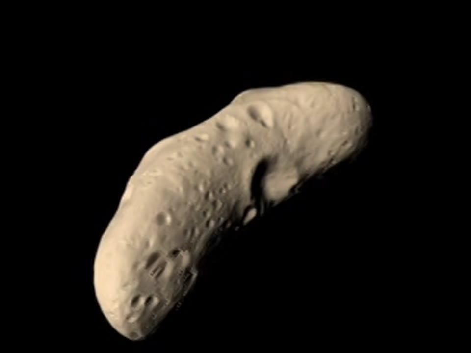 NEAR views the Asteroid Eros ('true' color)