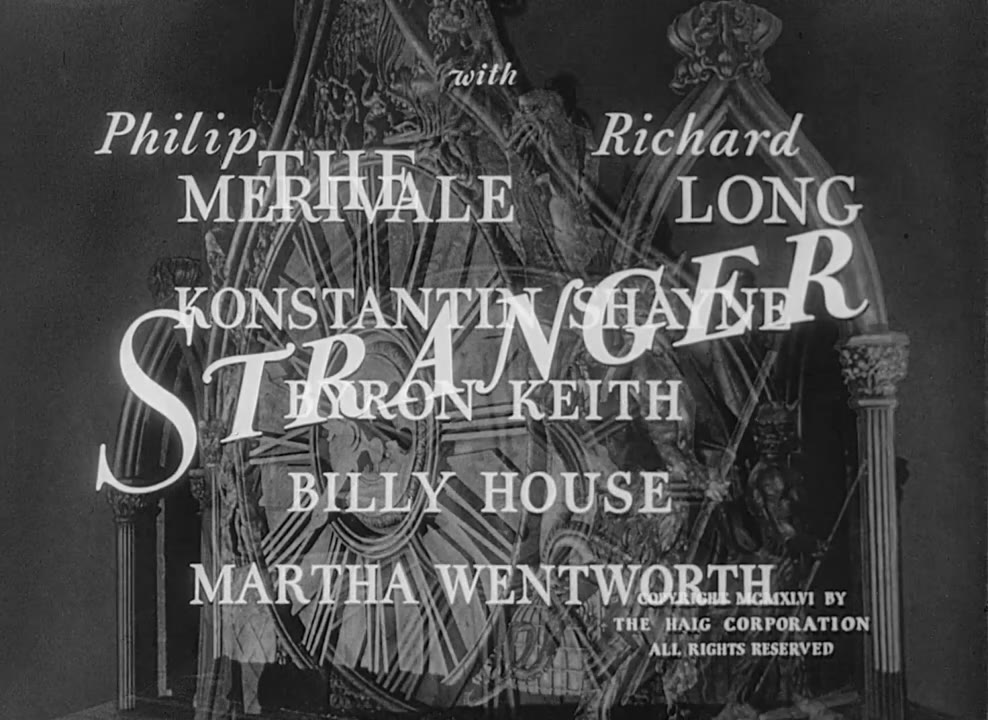 The Stranger: 1946 Film-Noir [1:34:04] Orson Welles, E.G. Robinson
