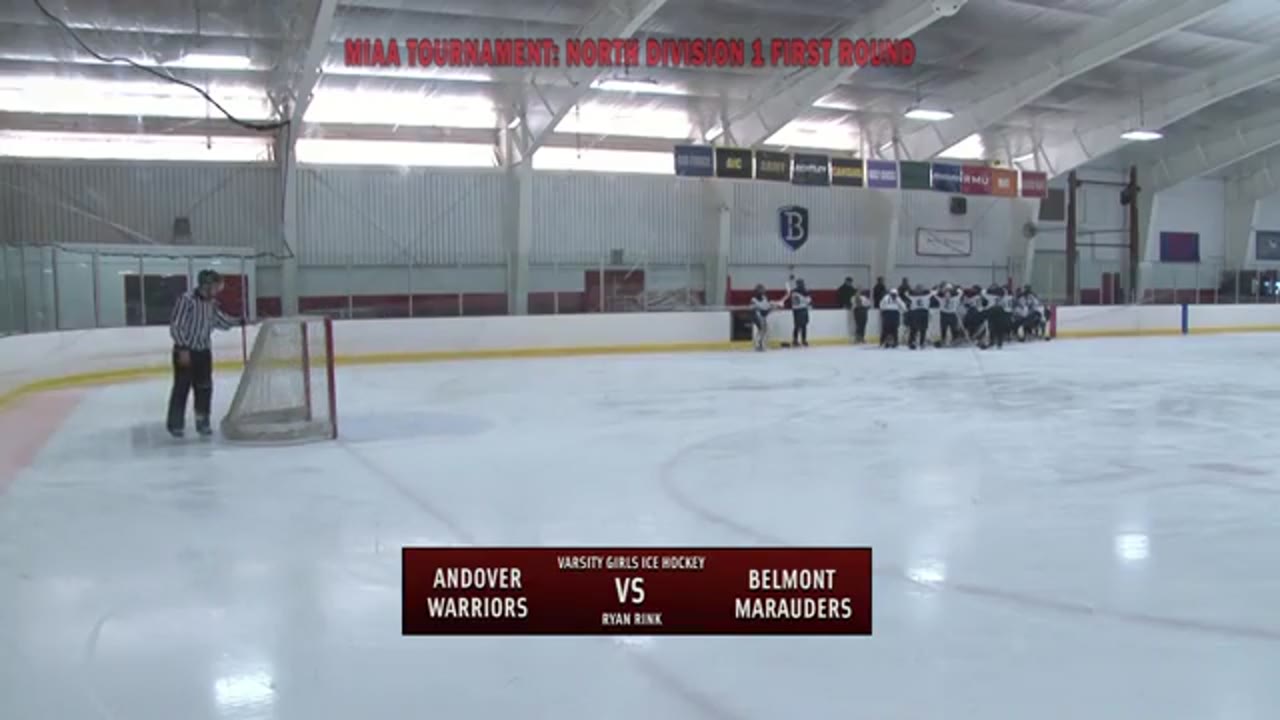 BHS Sports TV Presents: Varsity Girls Ice Hockey - Belmont/Watertown "Maraiders" vs Andover Warriors 02/28/15