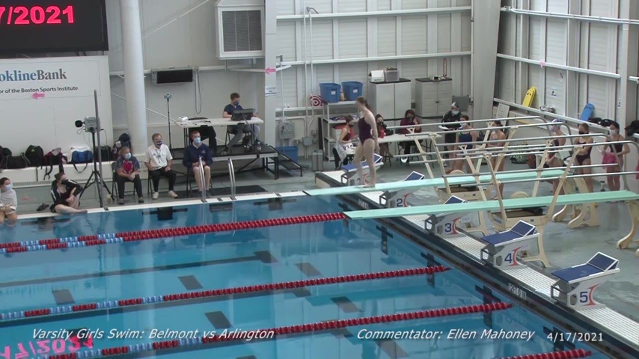 BHS Varsity Girls Swim: Marauders vs Arlington 04/17/21