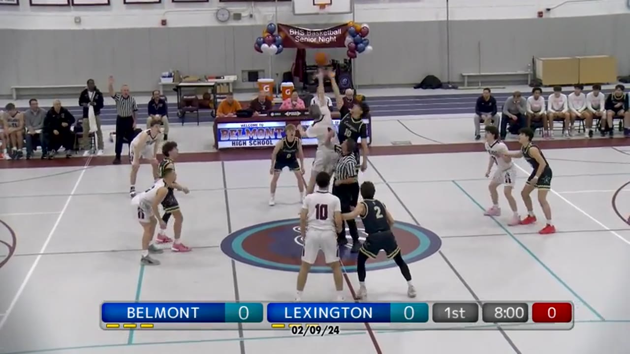 Belmont HS Boys Varsity Basketball: Marauders vs Lexington Minutemen 02/09/24