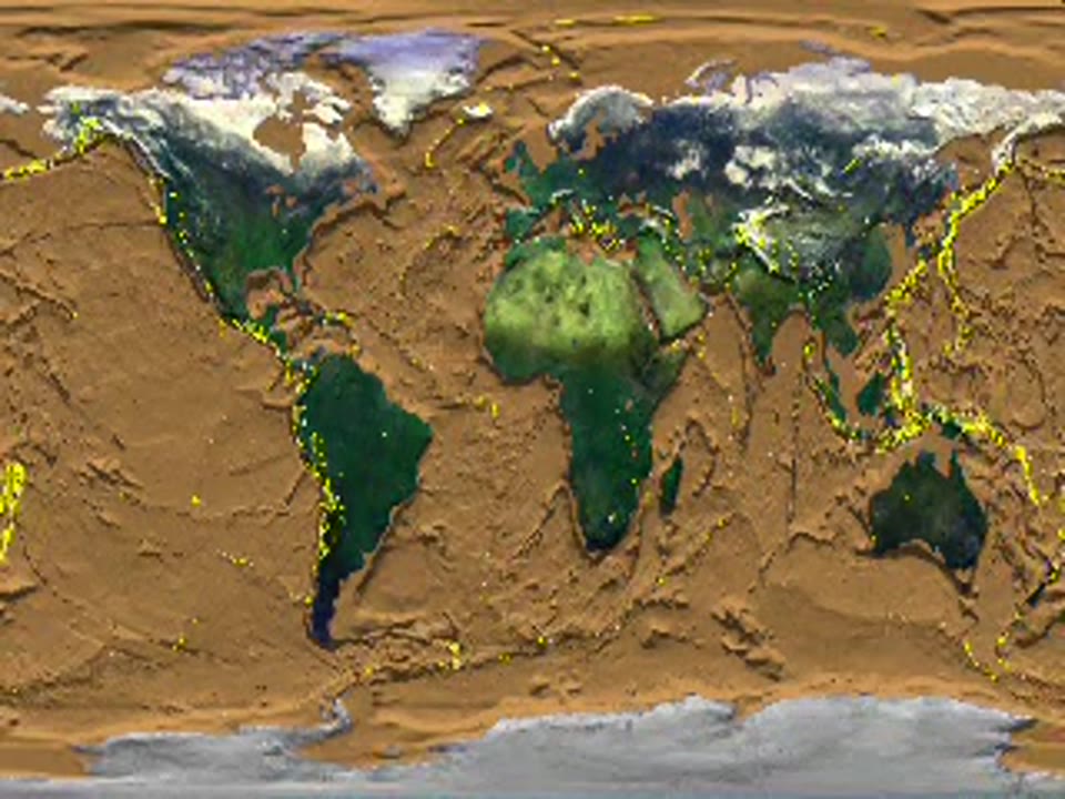 HoloGlobe: Cumulative Earthquake Activity from 1960 through 1995 on a Flat Earth