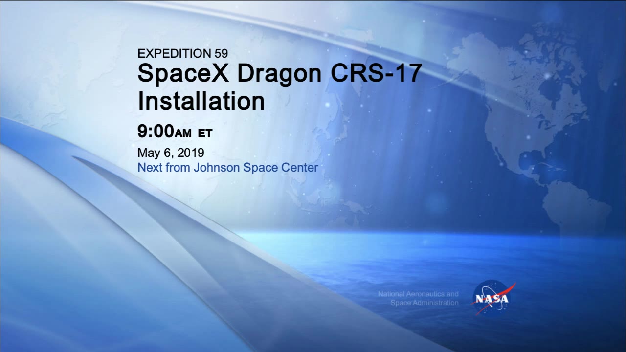 iss059m261261259_Expedition_59_SpaceX_CRS-17_Installation_2019_0506