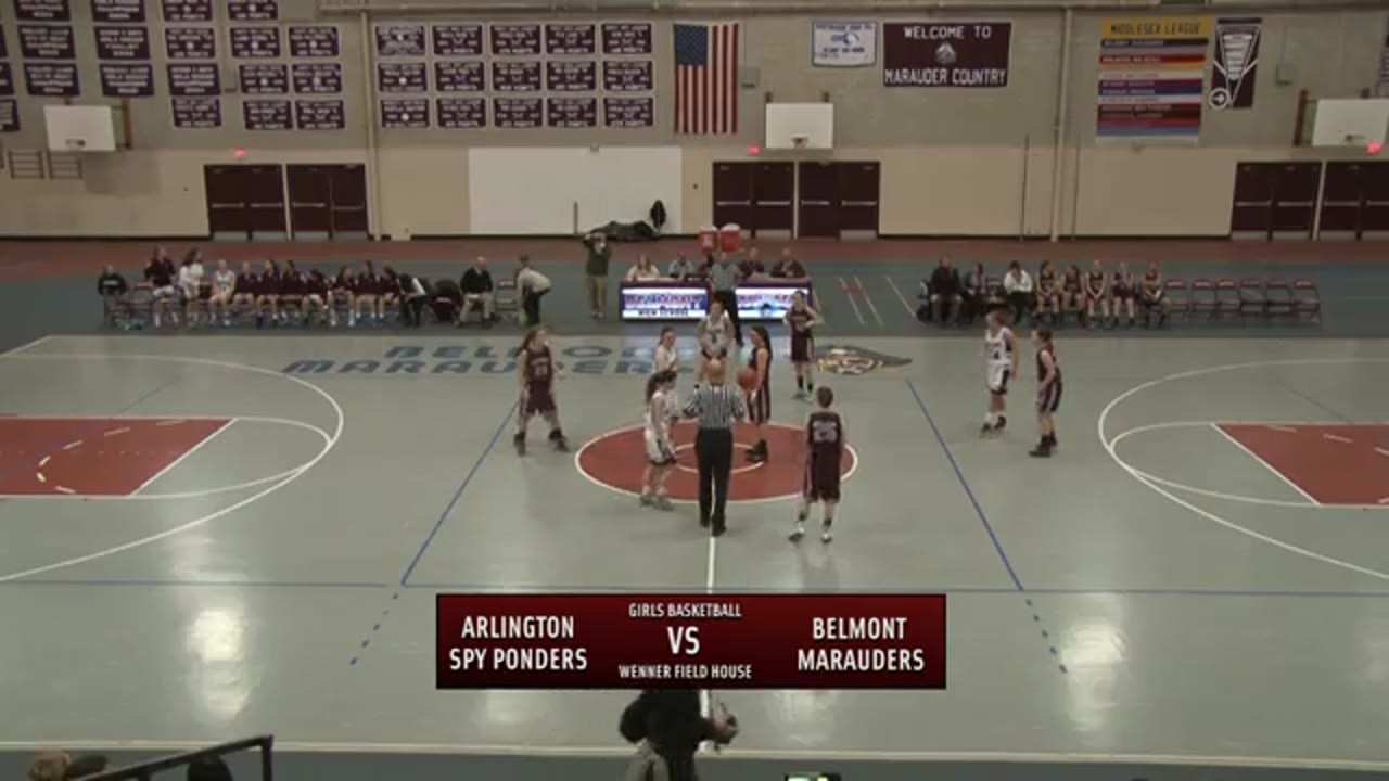 BHS Sports TV Presents: Varsity Girls Basketball - Belmont Marauders vs Arlington Spy Ponders 01/06/15