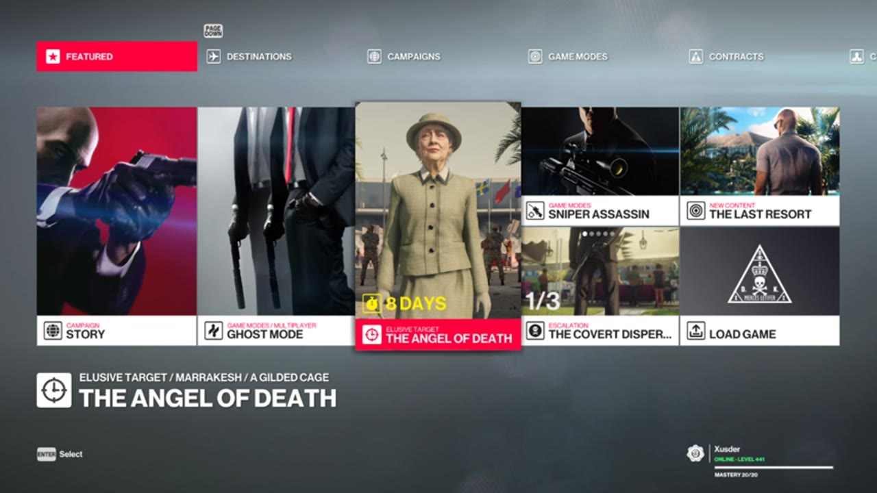 [2019-09-29] HITMAN 2 (PC): Elusive Target - The Angel Of Death