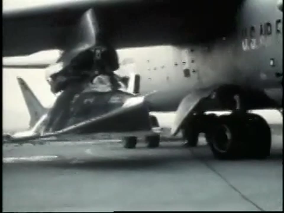 X-24B in flight and landing