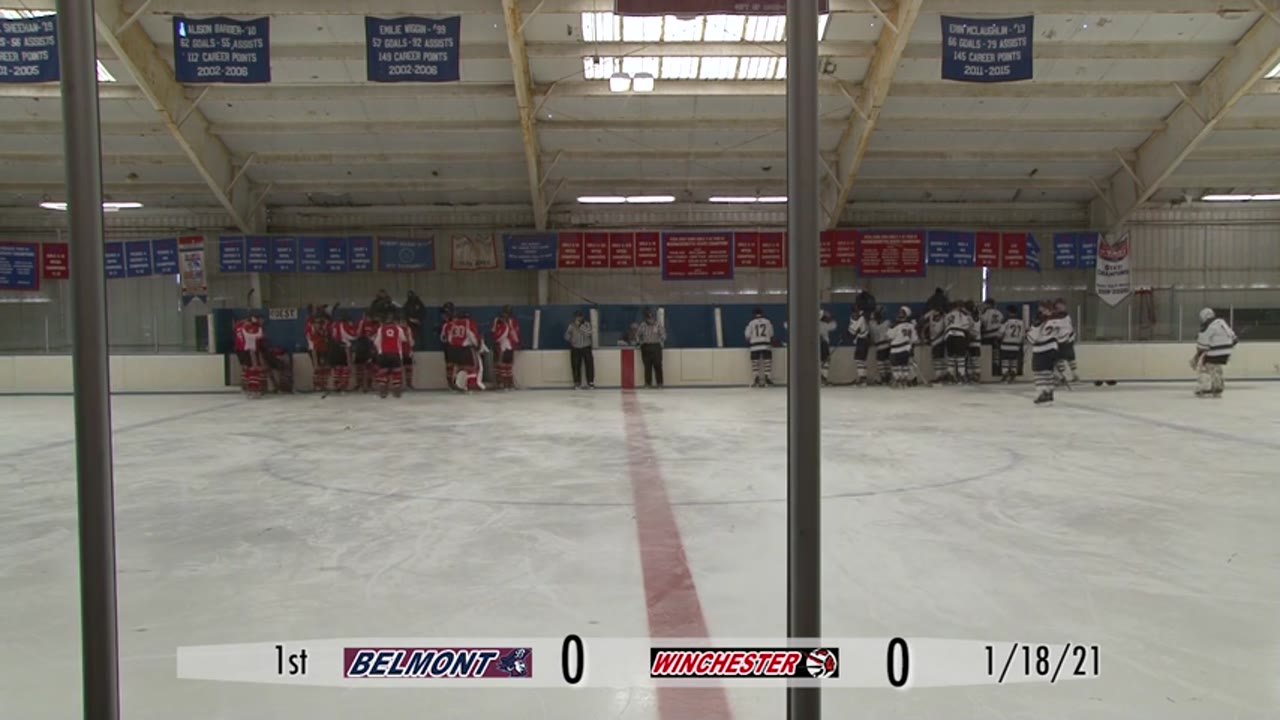 BHS Varsity Boys Ice Hockey: Marauders vs Winchester 01/18/21