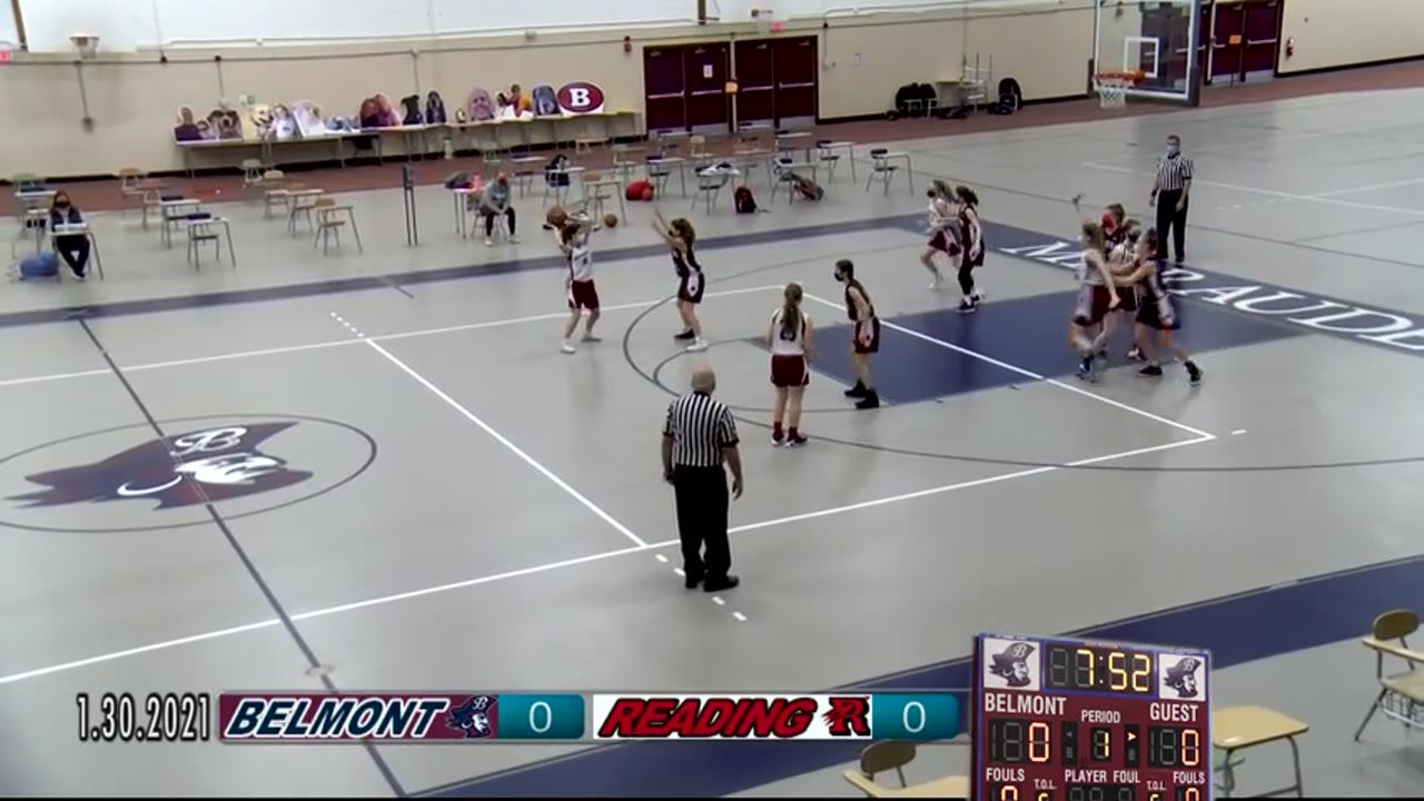 BHS Girls Freshmen Basketball: Marauders vs Reading Rockets 01/30/21