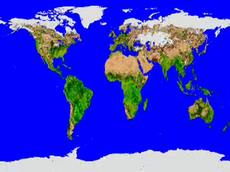 HoloGlobe: Vegetation Index for 1991 on a Flat Earth