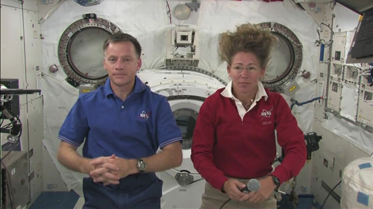 STS-135 Flight Day 7 In-Flight Media Event 01
