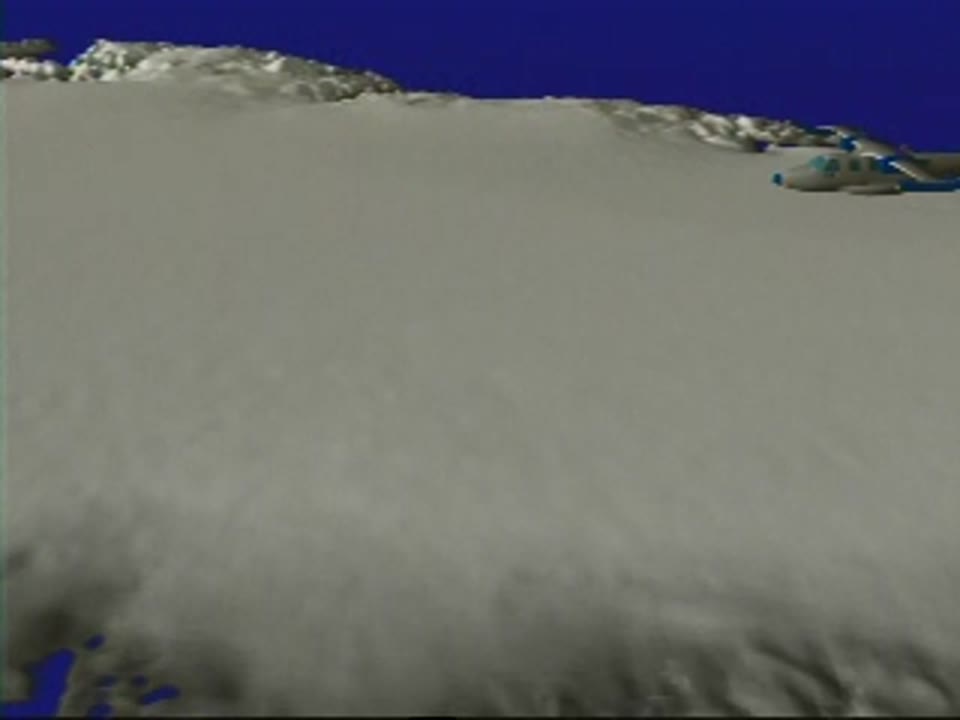 Greenland: Airplane Animation Revealing Ice Change