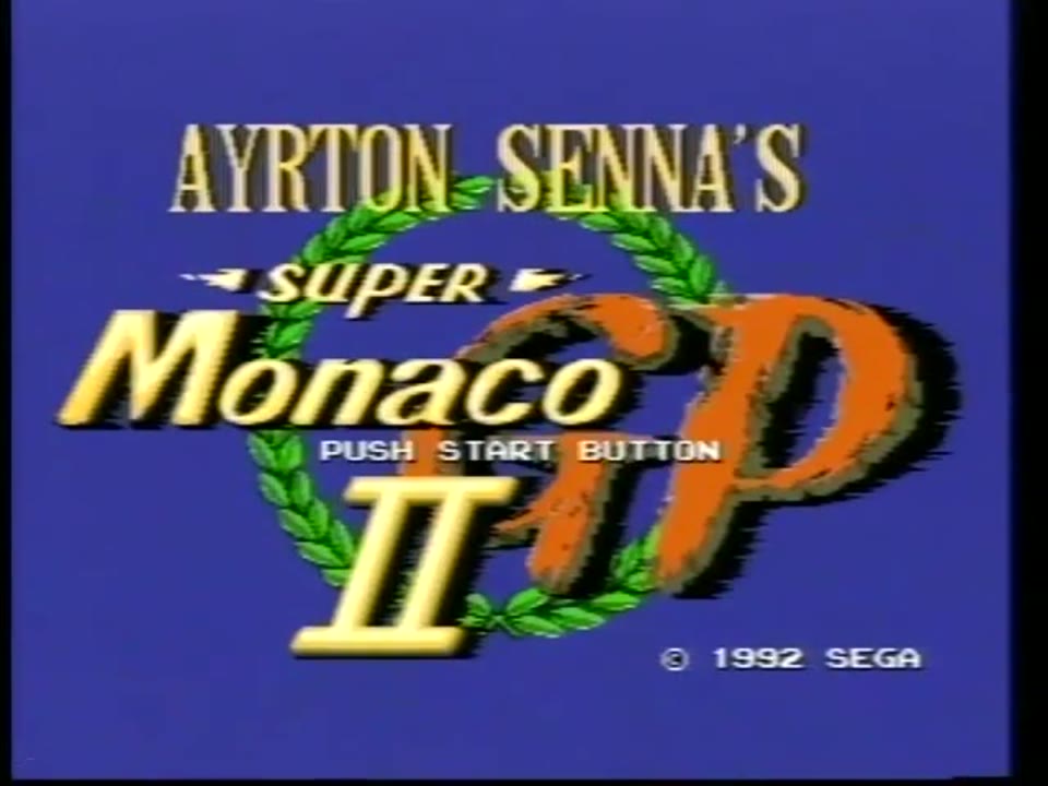 Ayrton Senna's Super Monaco GP II Sega Mega Drive PAL Gameplay