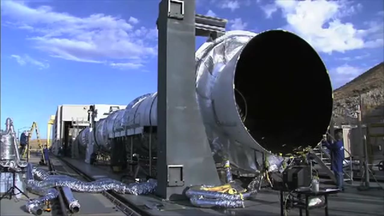 Rocket Motor Fired in Utah Test Stand
