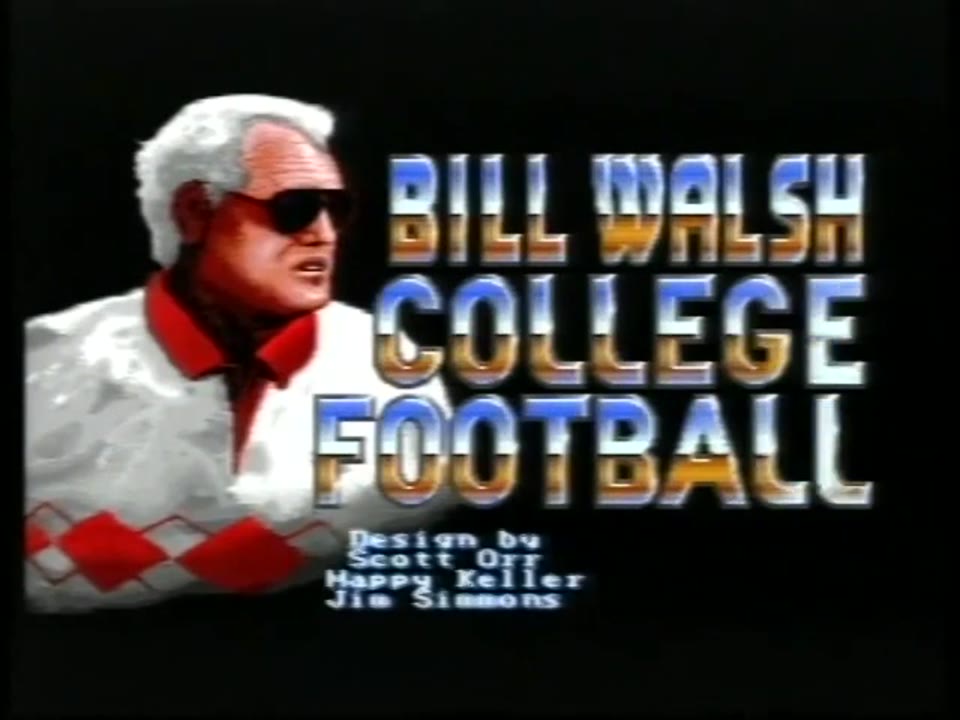 Bill Walsh College Football Sega Mega Drive PAL Gameplay