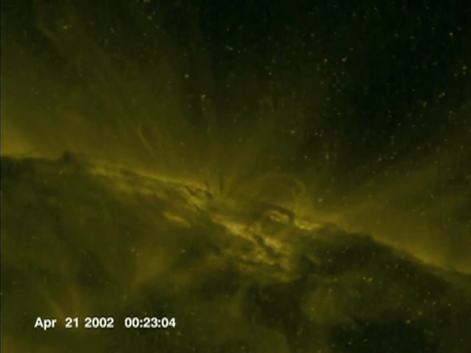 Closeup of Solar 'Tadpoles' with time tags