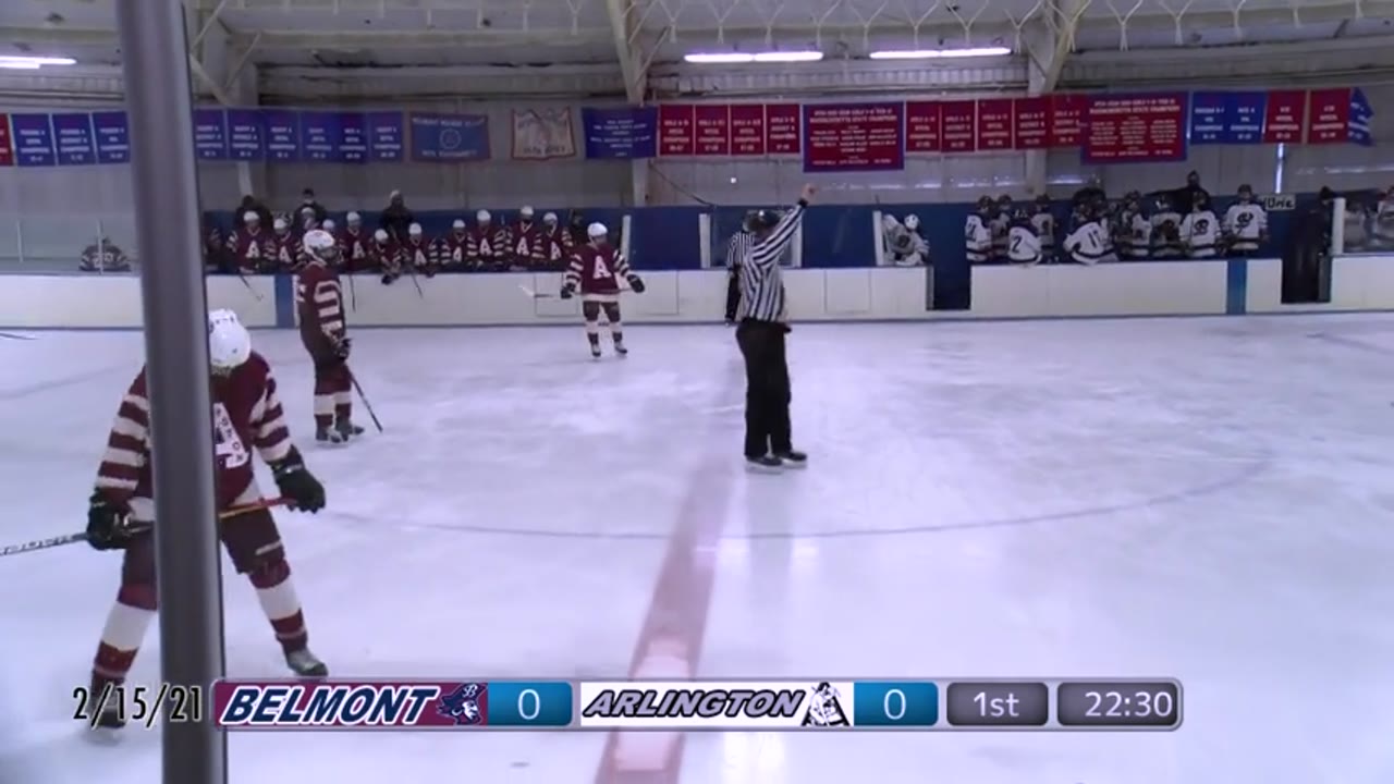 BHS Varsity Boys Ice Hockey: Marauders vs Arlington 02/15/21