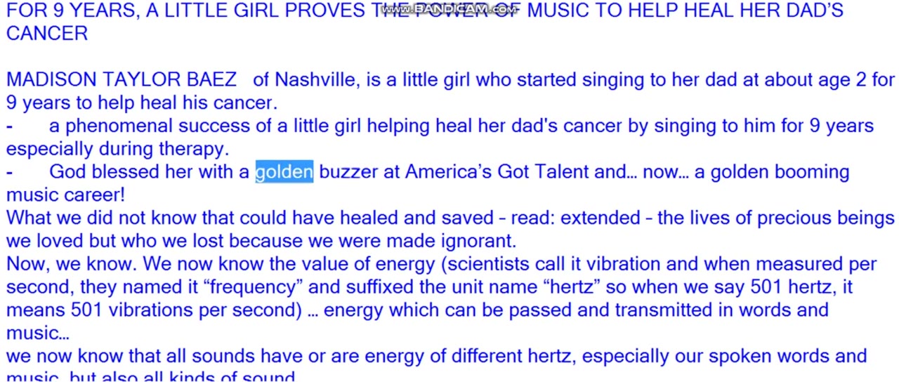 MUSIC HEALS The Madison Taylor Baez Case - Part 1