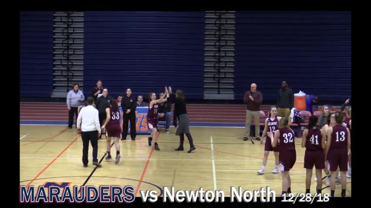 BHS Varsity Girls Basketball: Marauders vs Newton North 12/28/18