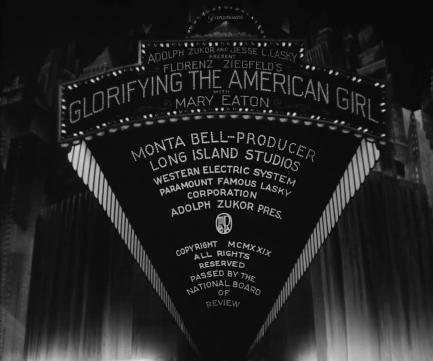 Glorifying The American Girl 1929 ★★★ CC: pre-Code Musical/Comedy [1:36:24]
