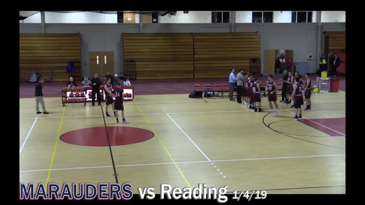 BHS Varsity Boys Basketball: Marauders vs Reading 01/04/19