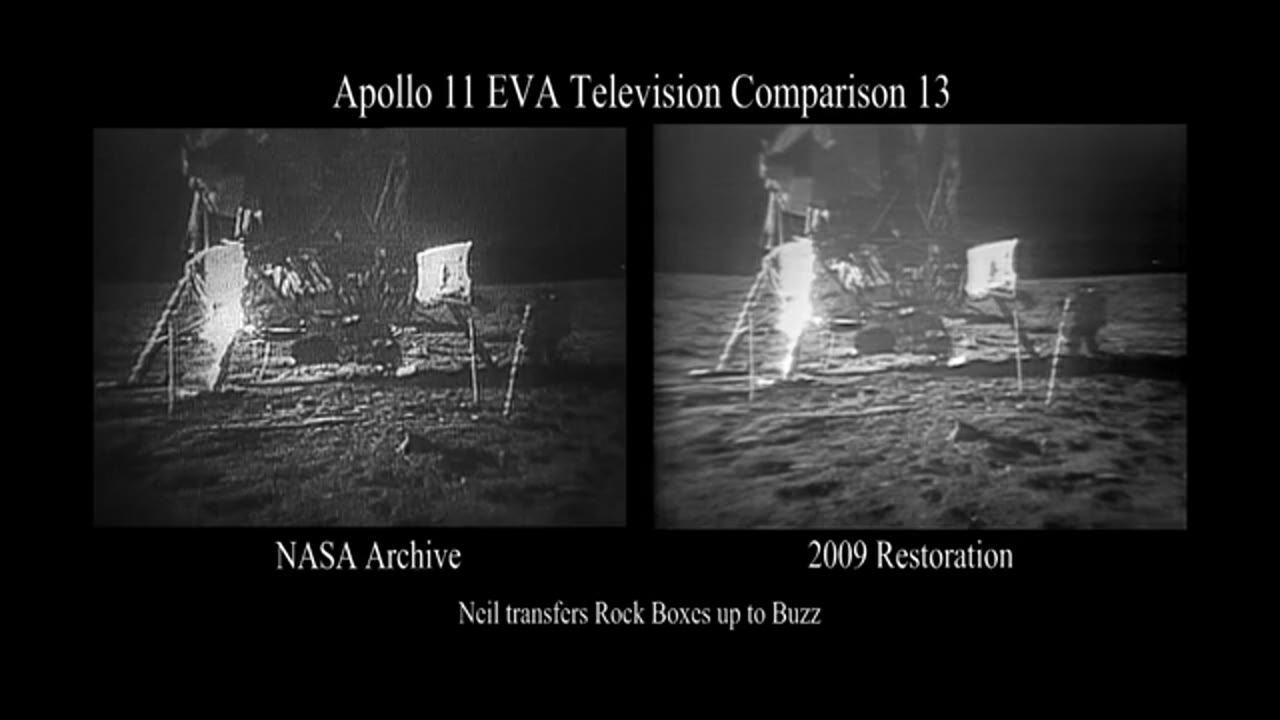 Apollo 11 40th Anniversary: Partially Restored Video of Astronauts Storing Rock Samples into the LM