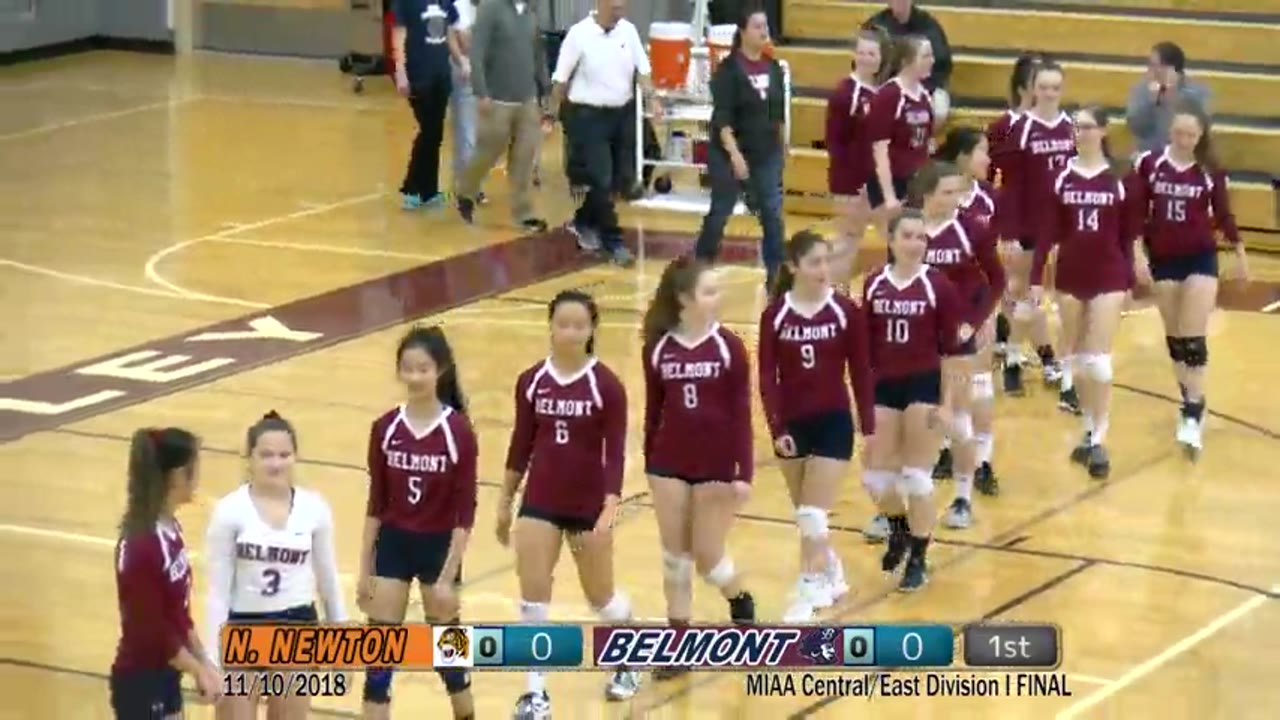 BHS Varsity Volleyball: Marauders vs Newton North 11/10/18