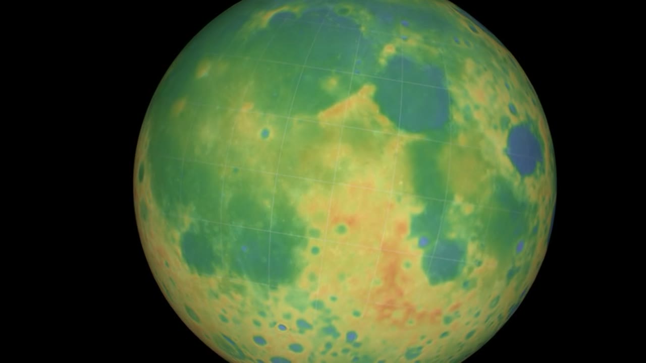 Lunar Topography in False Color