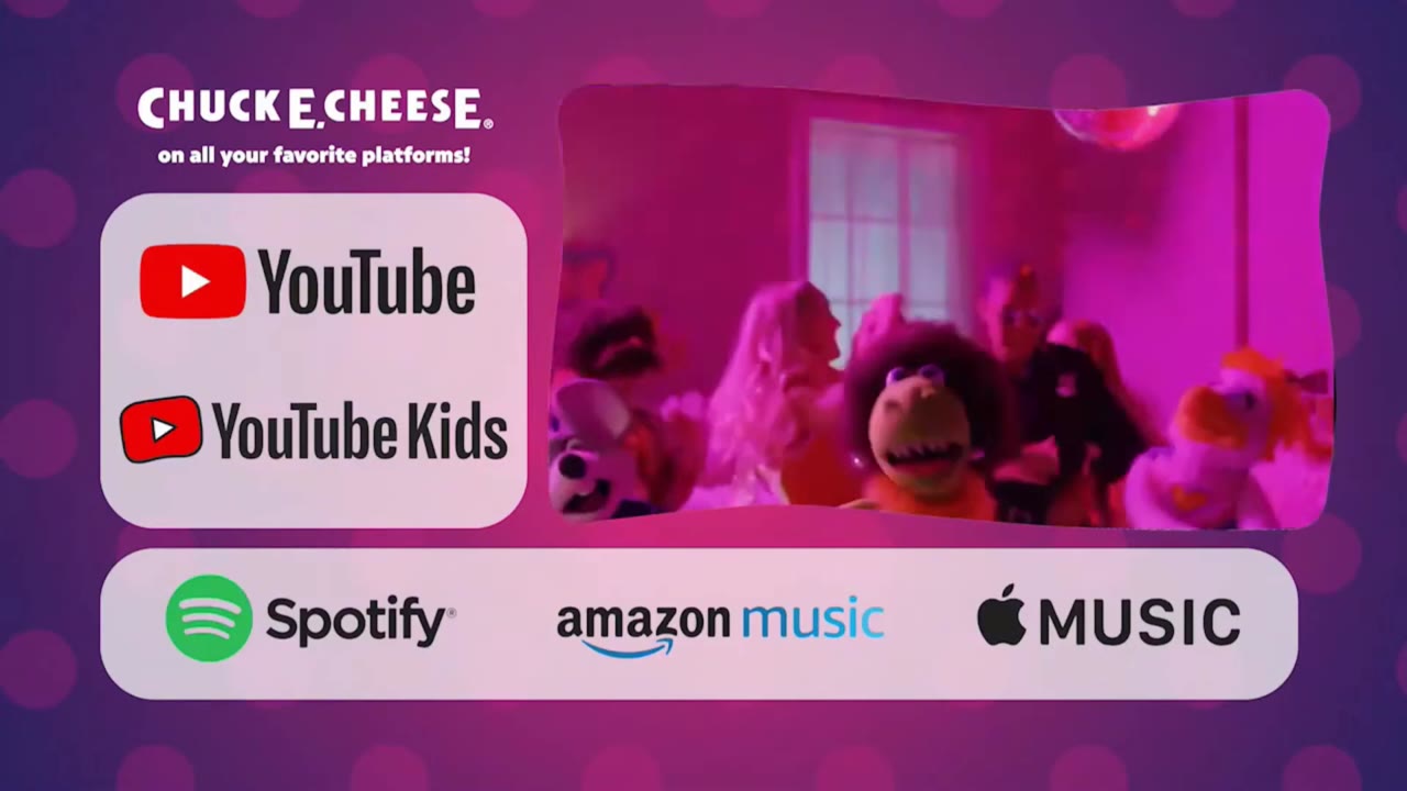 Chuck E. Cheese Youtube & Music Streaming