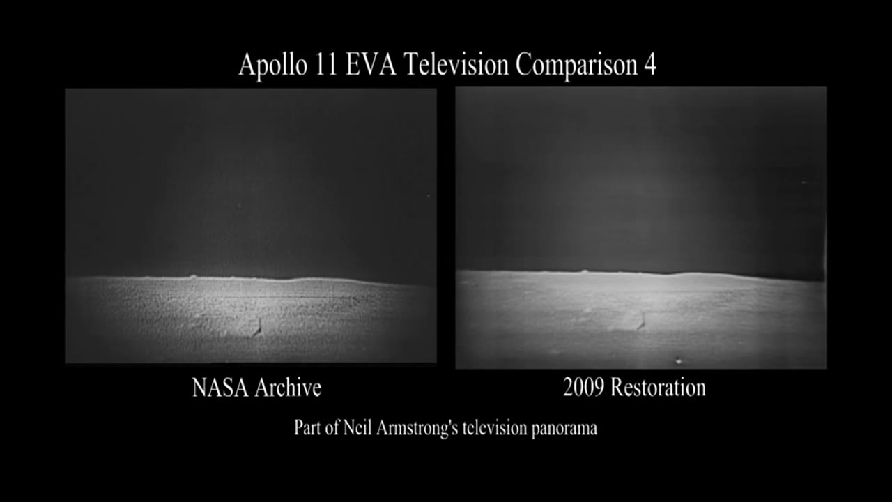 Restoration Comparison: Neil Armstrong's Television Panorama
