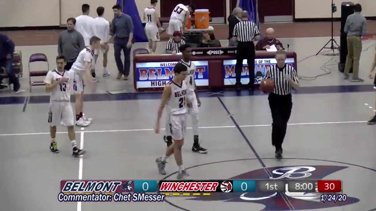BHS Varsity Boys Basketball: Marauders vs Winchester 01/24/19