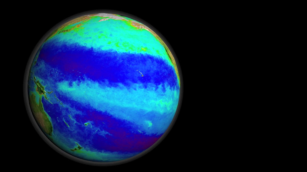 SeaWiFS Biosphere Data over the North Pacific (Slow Version)