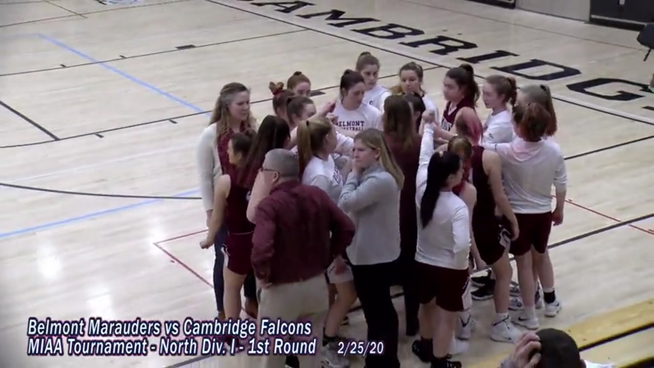 BHS Varsity Girls Basketball: Marauders vs Cambridge 02/25/20