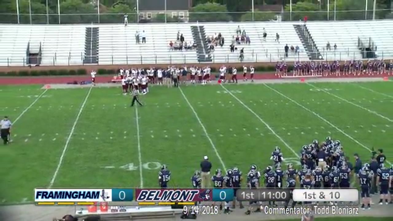 BHS Varsity Football: Marauders vs Framingham 09/14/18