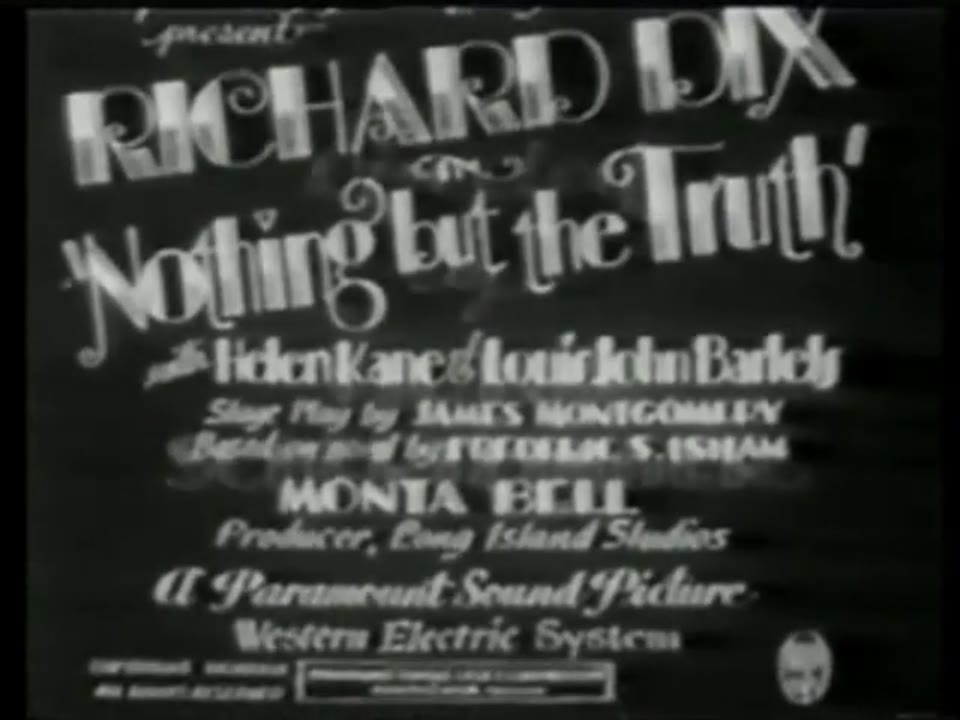 Nothing But the Truth (1929)